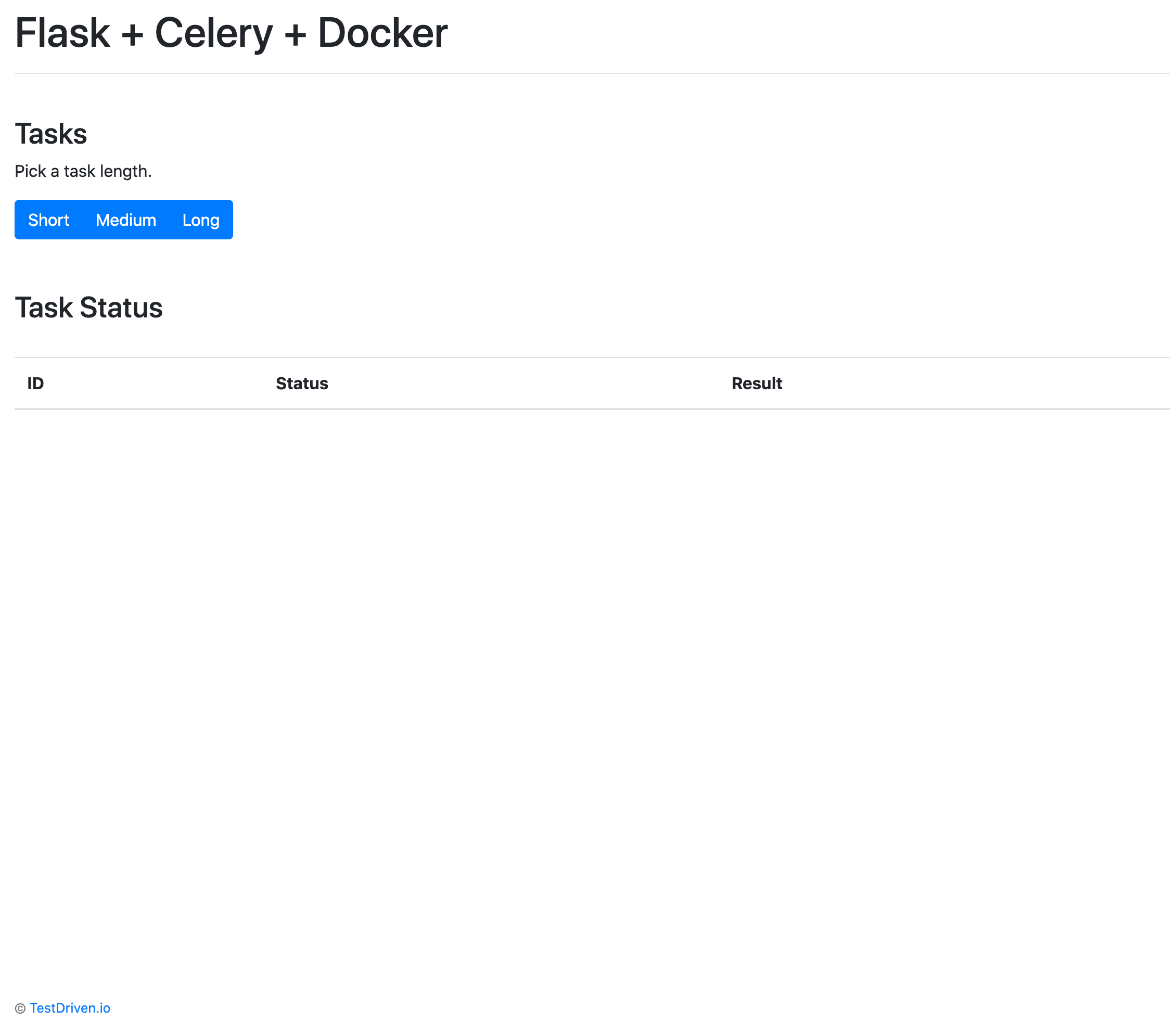 Asynchronous Tasks with Flask and Celery TestDriven.io