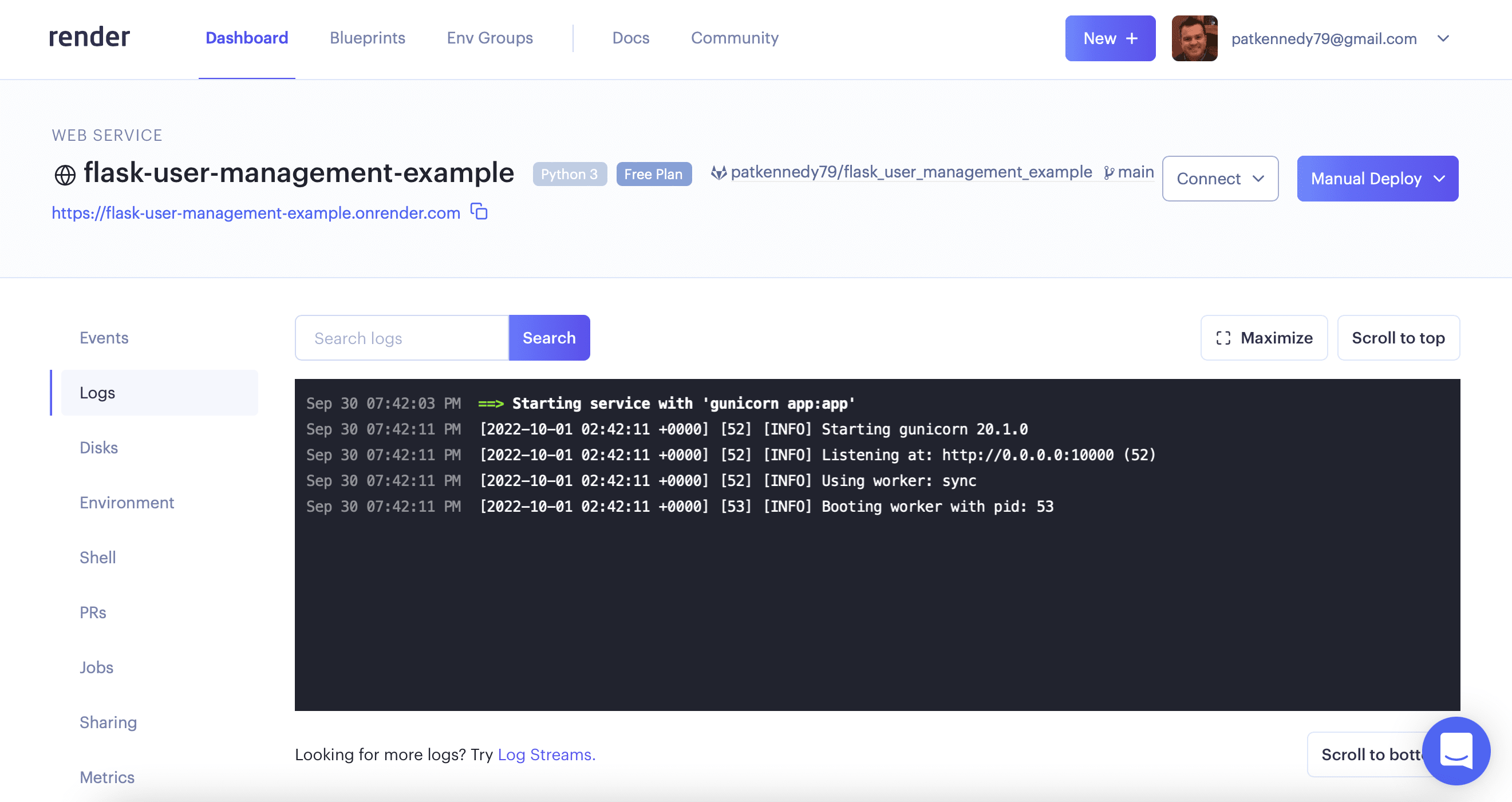 Deploying a Flask App to Render TestDriven.io