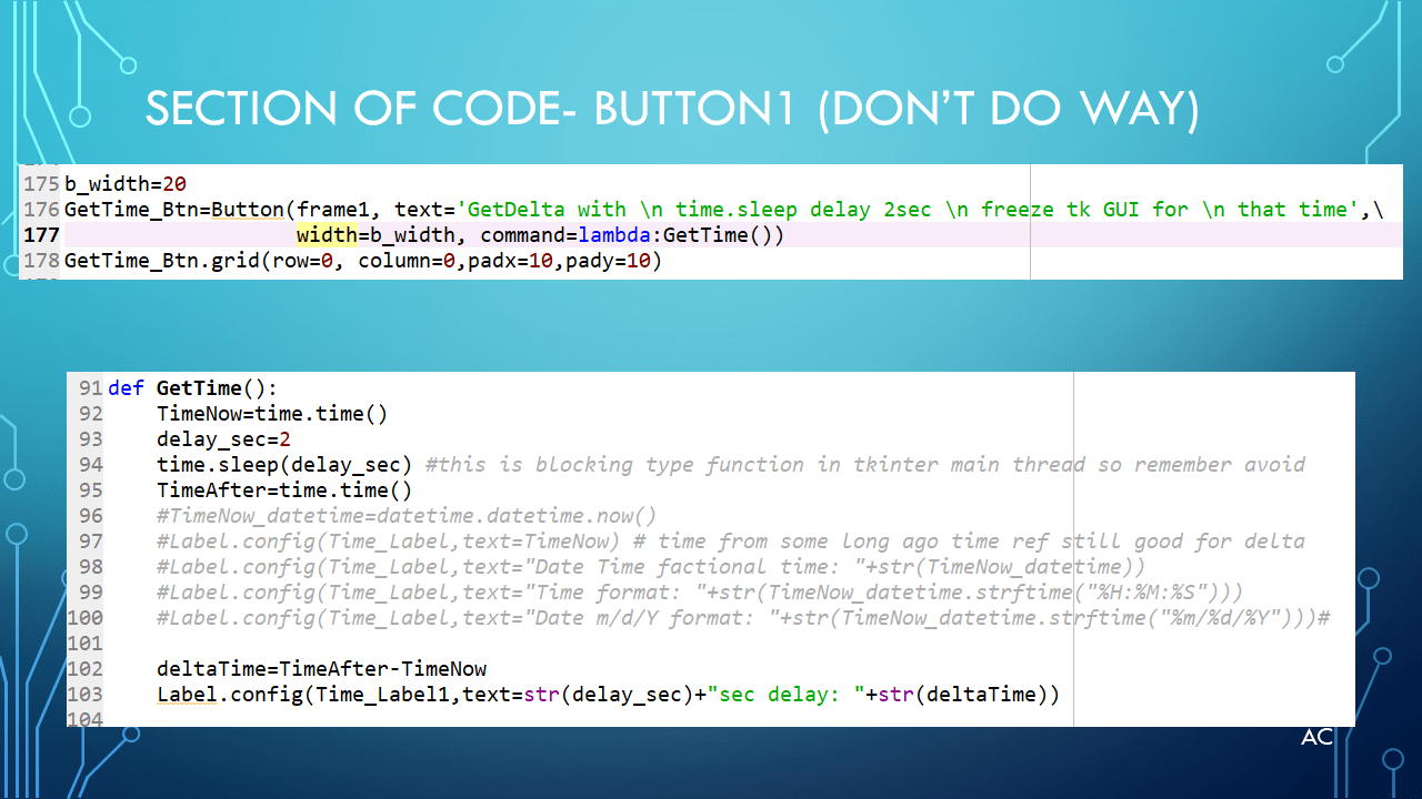 Python tkinter and time delay Test Engineers Resource
