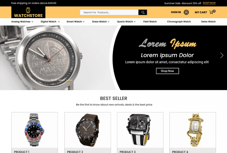 7 Best Free Watch Store WordPress Themes In 2024 Testerwp