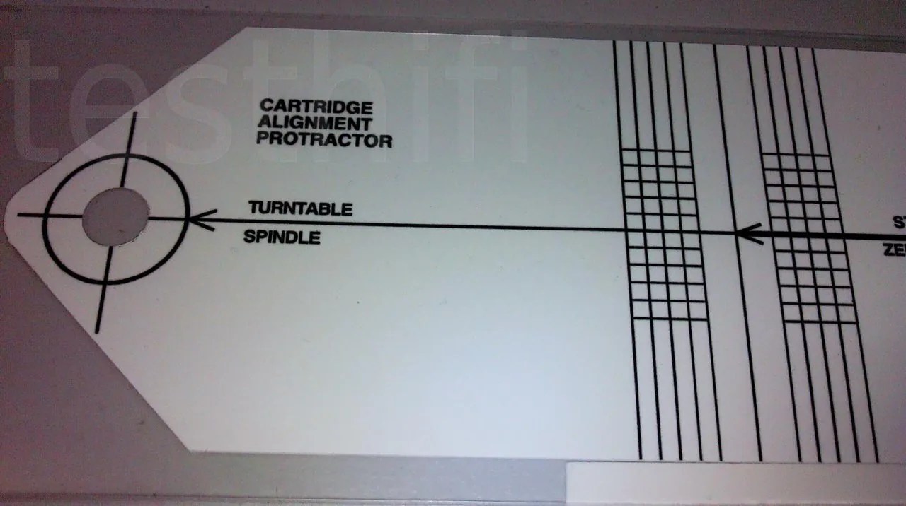 Ortofon cartridge alignment protractor tool