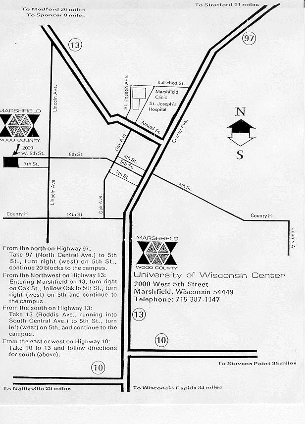 Uw Marshfield Campus Map Center for Placement Testing