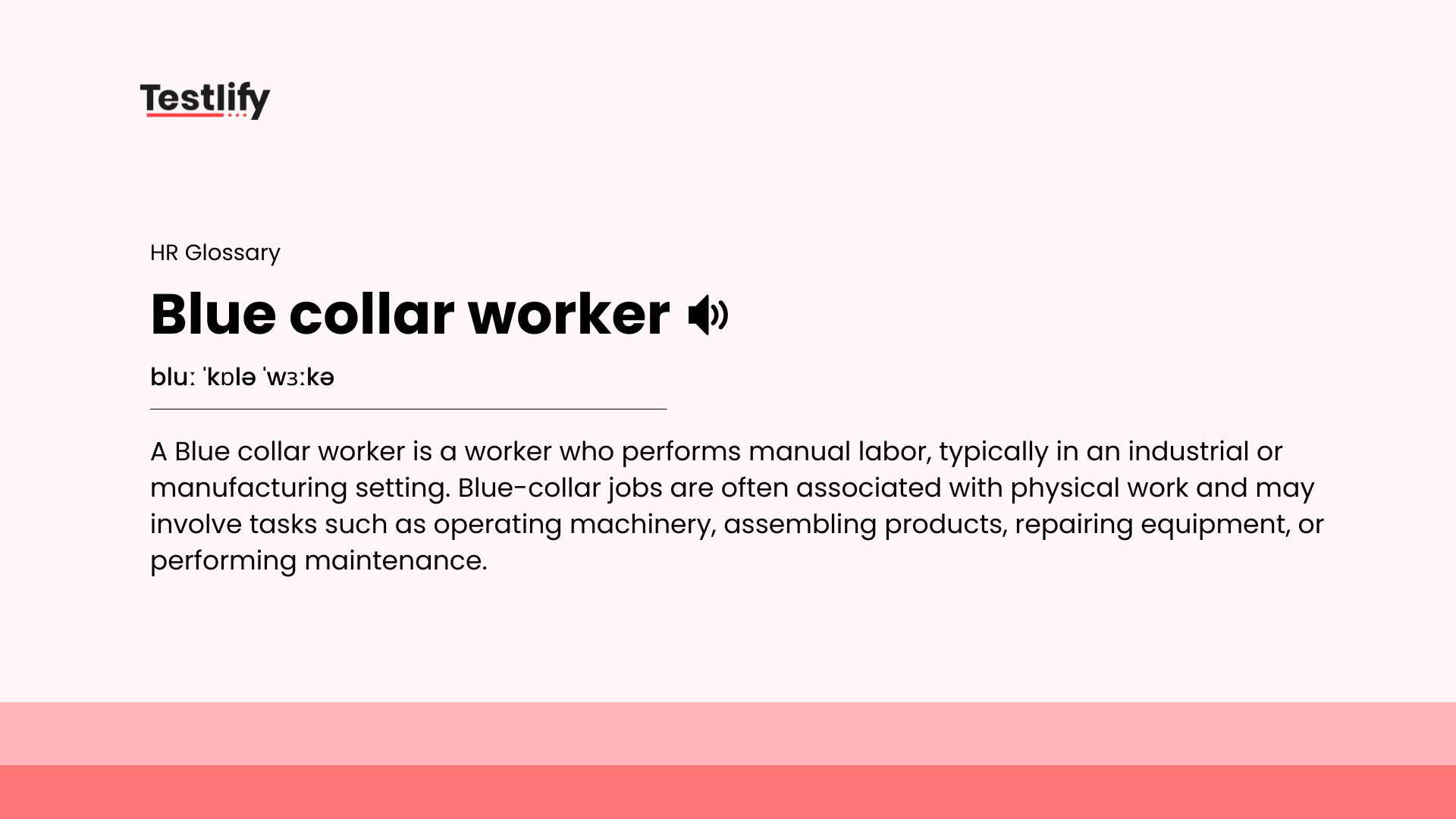 What is a blue collar worker? HR Glossary Testlify