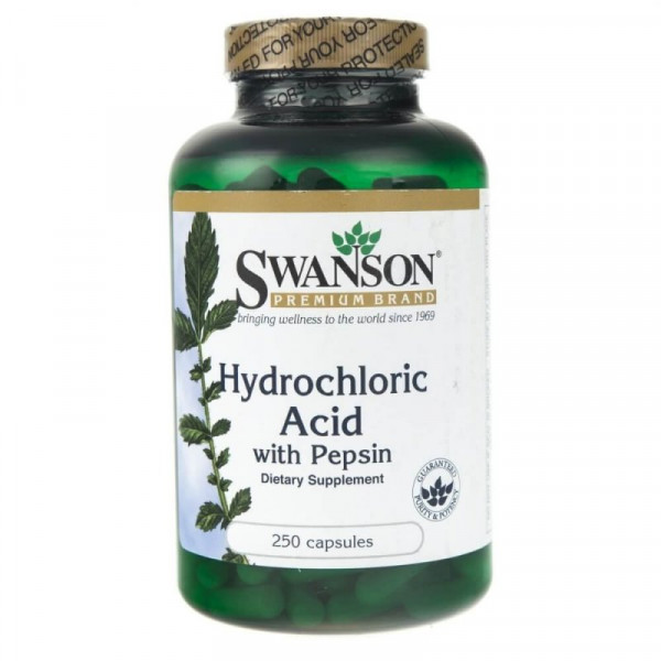 Swanson Hydrochloric Acid (with Pepsin) Swanson lepsze trawienie