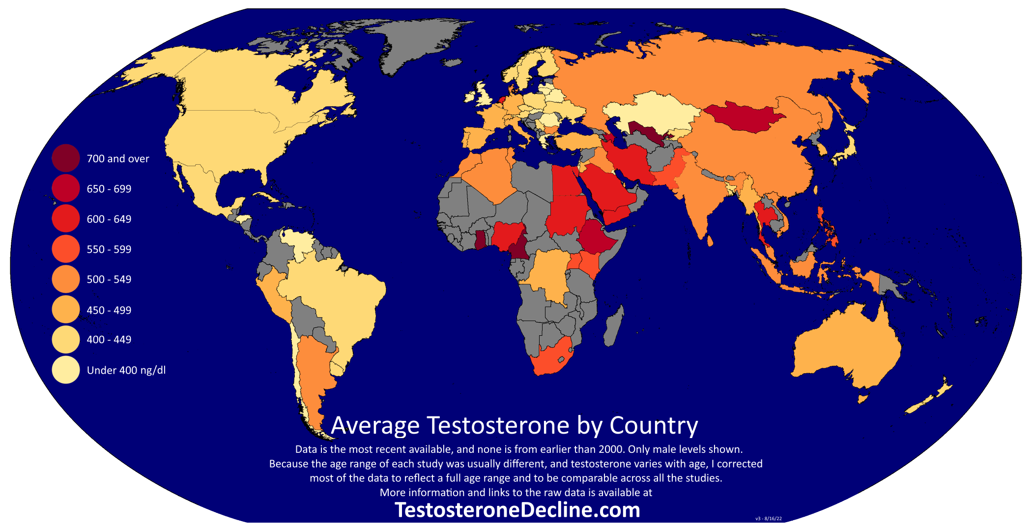 What Country Has The Highest Testosterone?