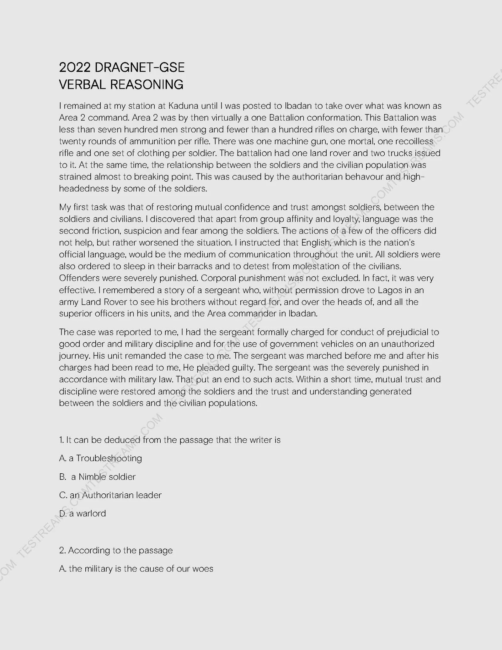 Polaris Bank Aptitude Test Past Questions And Answers 2024