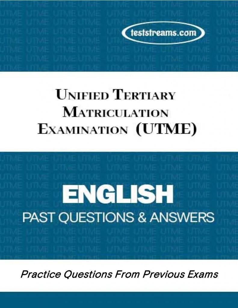 UTME English Language Practice Questions and Answers MSWORD/PDF Download