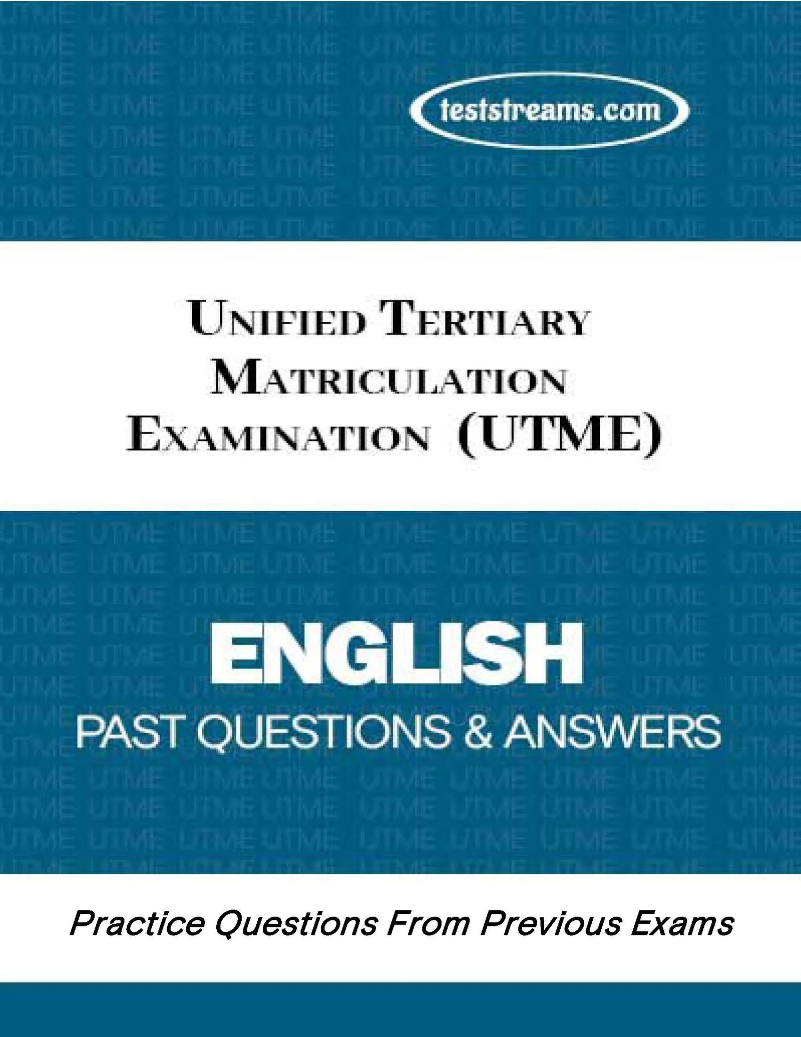 UTME English Language Practice Questions and Answers MSWORD/PDF Download