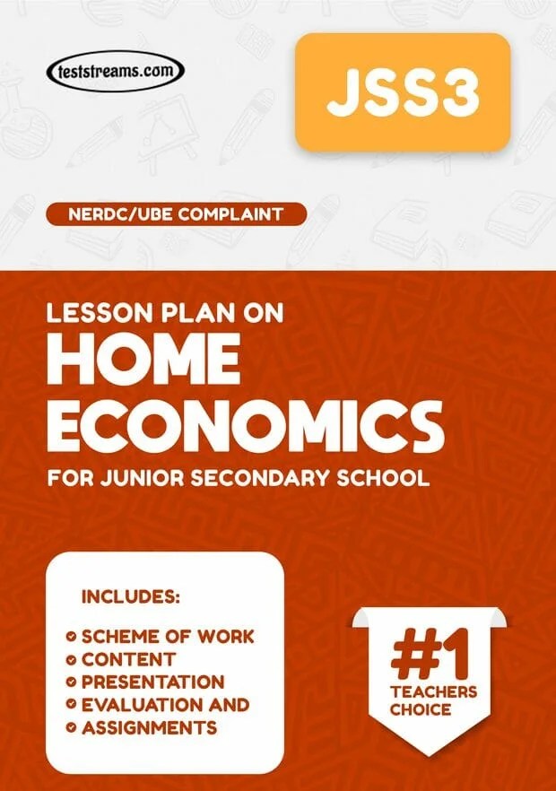 LESSON PLAN ON JSS3 HOME ECONOMICS MSWORD PDF Download