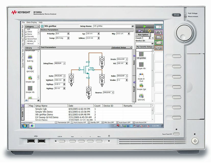 Used Keysight (Agilent) B1500A Semiconductor Device Parameter Analyzer