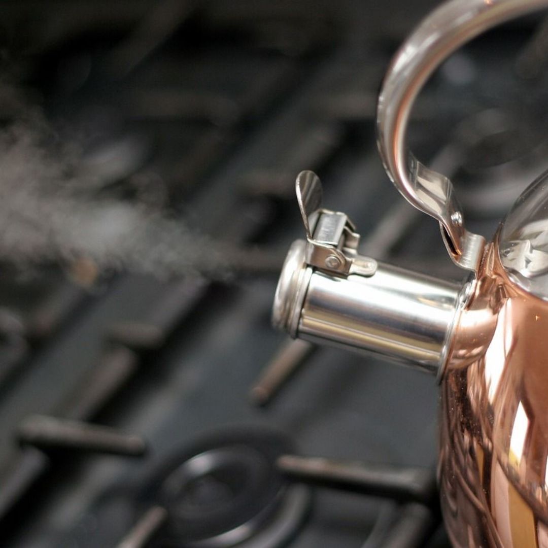 Before the kettle switches off