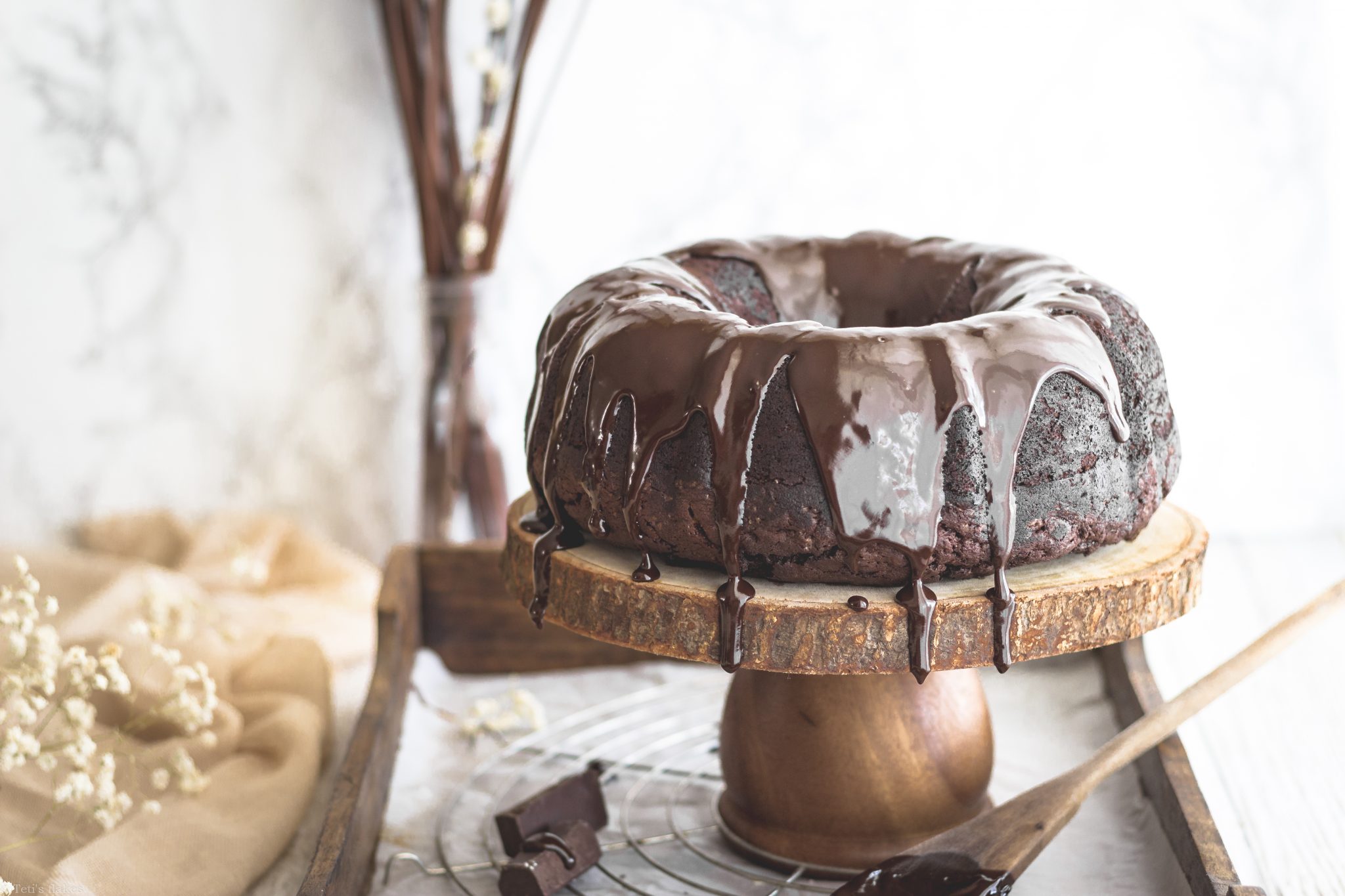 Amazing zucchini chocolate cake recipe Teti's flakes