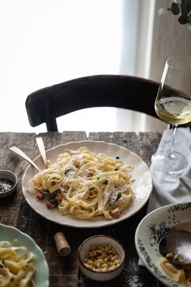 Matsata pasta with burnt butter, sage and apaki Teti's flakes