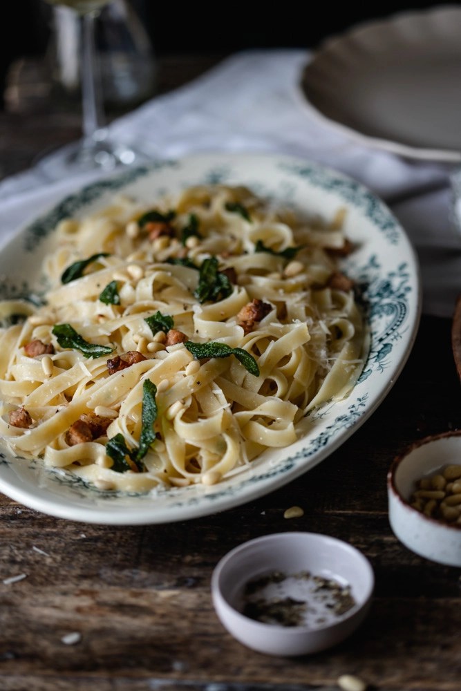Matsata pasta with burnt butter, sage and apaki Teti's flakes