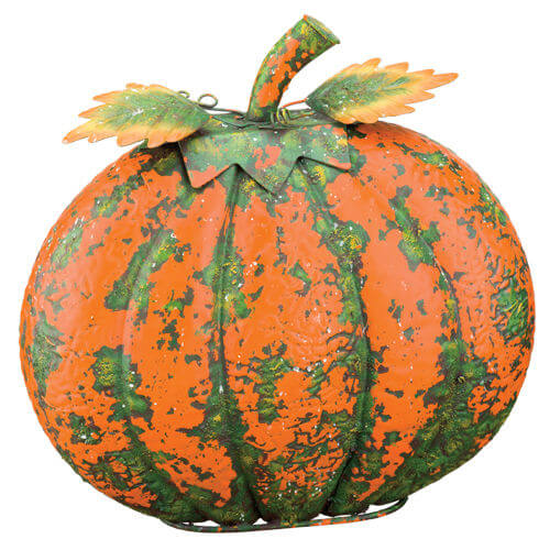 Rustic Pumpkin Metal Decor Teton Timberline Trading