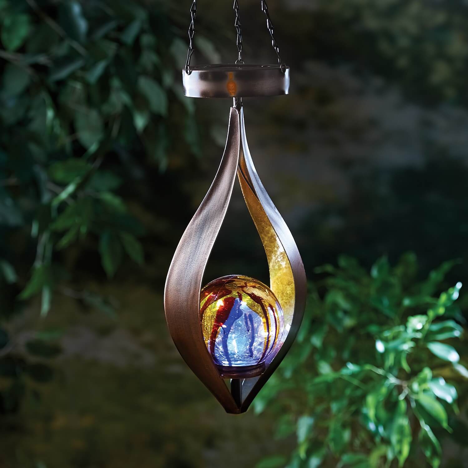 Solar Teardrop Contempo Hanging Lantern Teton Timberline Trading