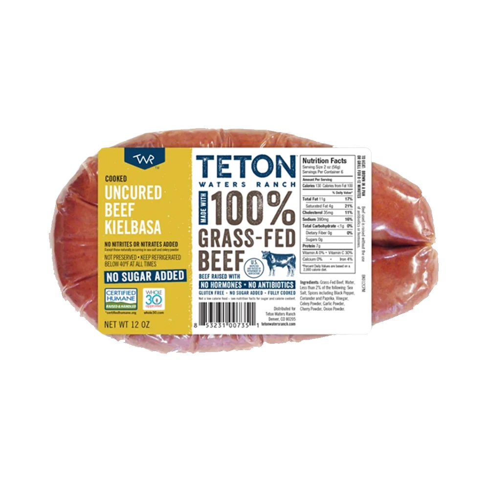 Beef Kielbasa Rope Sausage Teton Waters Ranch
