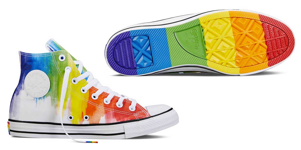 Converse fête la Gay Pride avec des baskets arcenciel