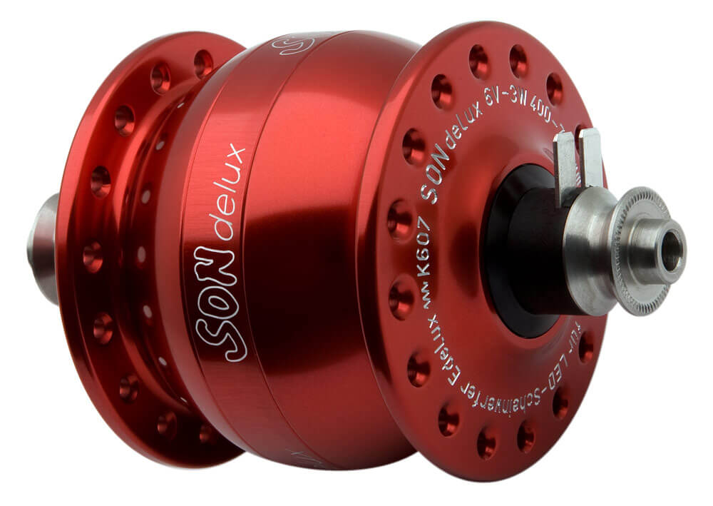 Dínamo SONdelux 32 f. vermelho Teutobike