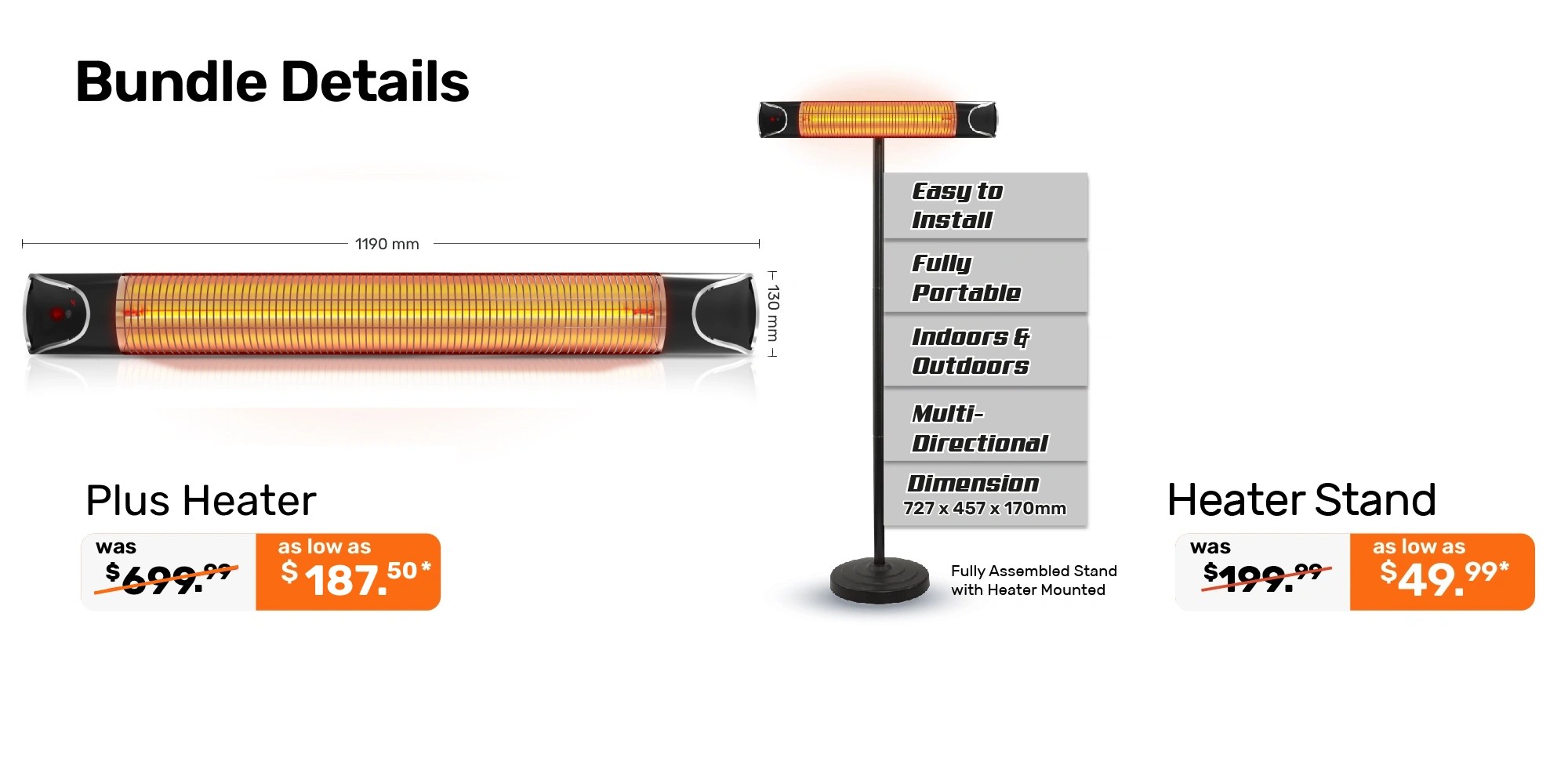 TEVO™ Heater Outdoor & Indoor Instant Infrared Heater