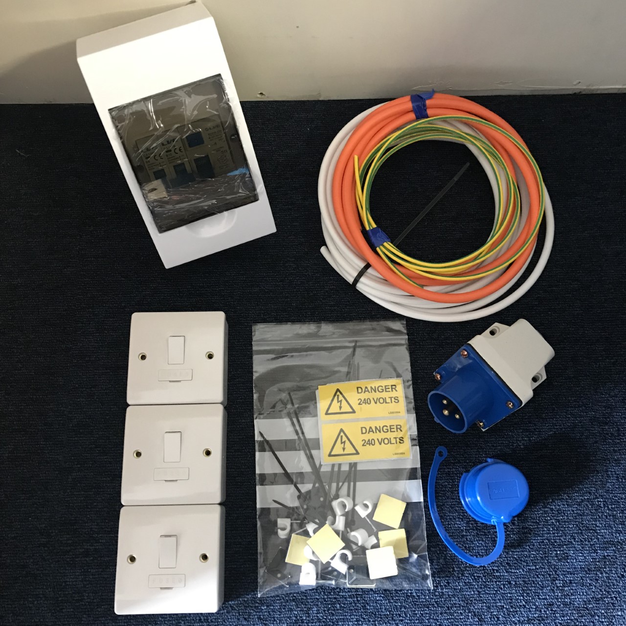 240V Mains Electric Hook Up Installation Kit Campervan Motorhome