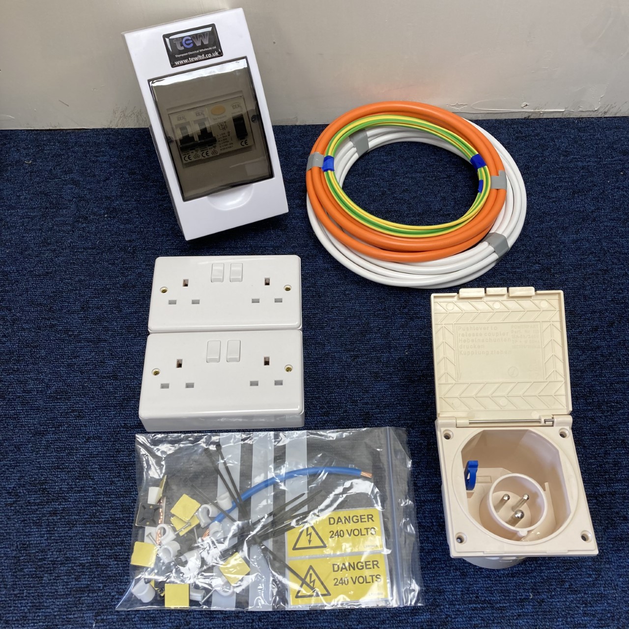 240V Mains Electric Hook Up Installation Kit Campervan Motorhome