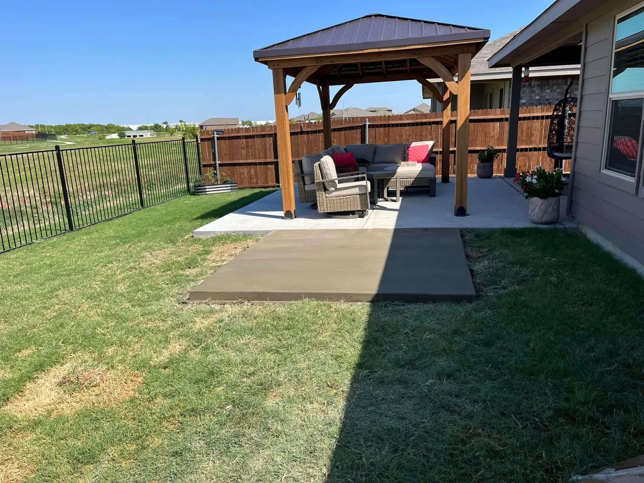 Hot Tub Pad TexTex Concrete