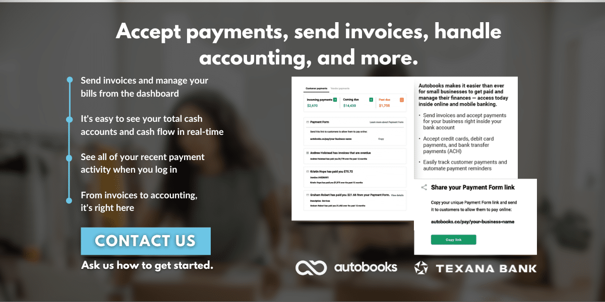 Autobooks Texana Bank