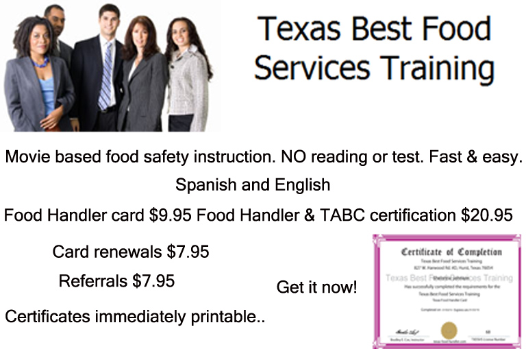 tbfstinfo2 Texas Best Food Services Training