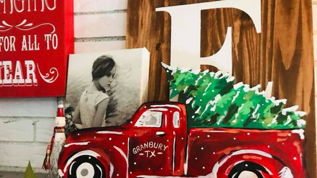 How to Paint a Truck with a Christmas Tree Texas Art and Soul