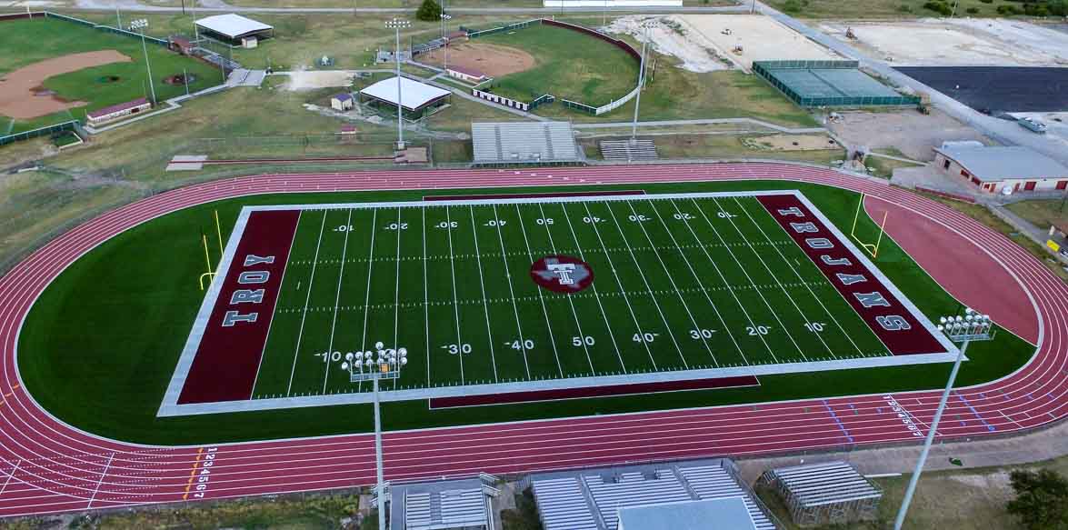 Trojan Stadium; Troy;, Texas;