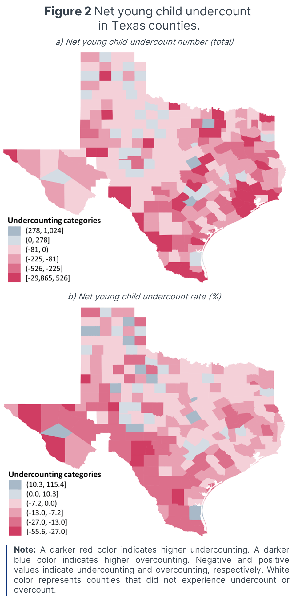 The 2020 Census Undercount of Young Children in Texas Counties Texas