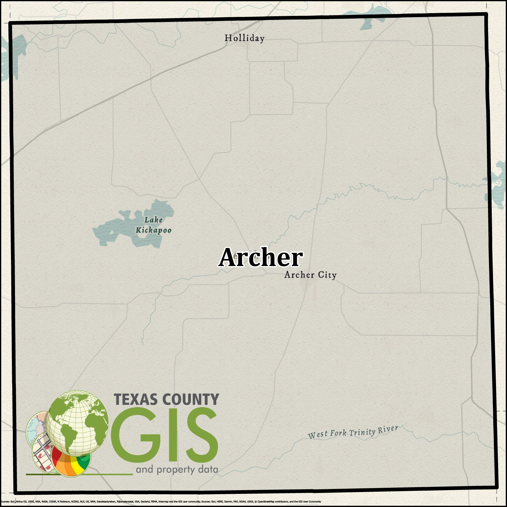 Archer County GIS Shapefile and Property Data Texas County GIS Data