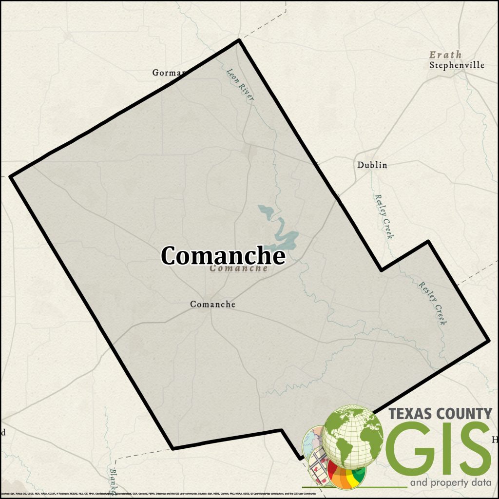 Comanche County GIS Shapefile and Property Data Texas County GIS Data