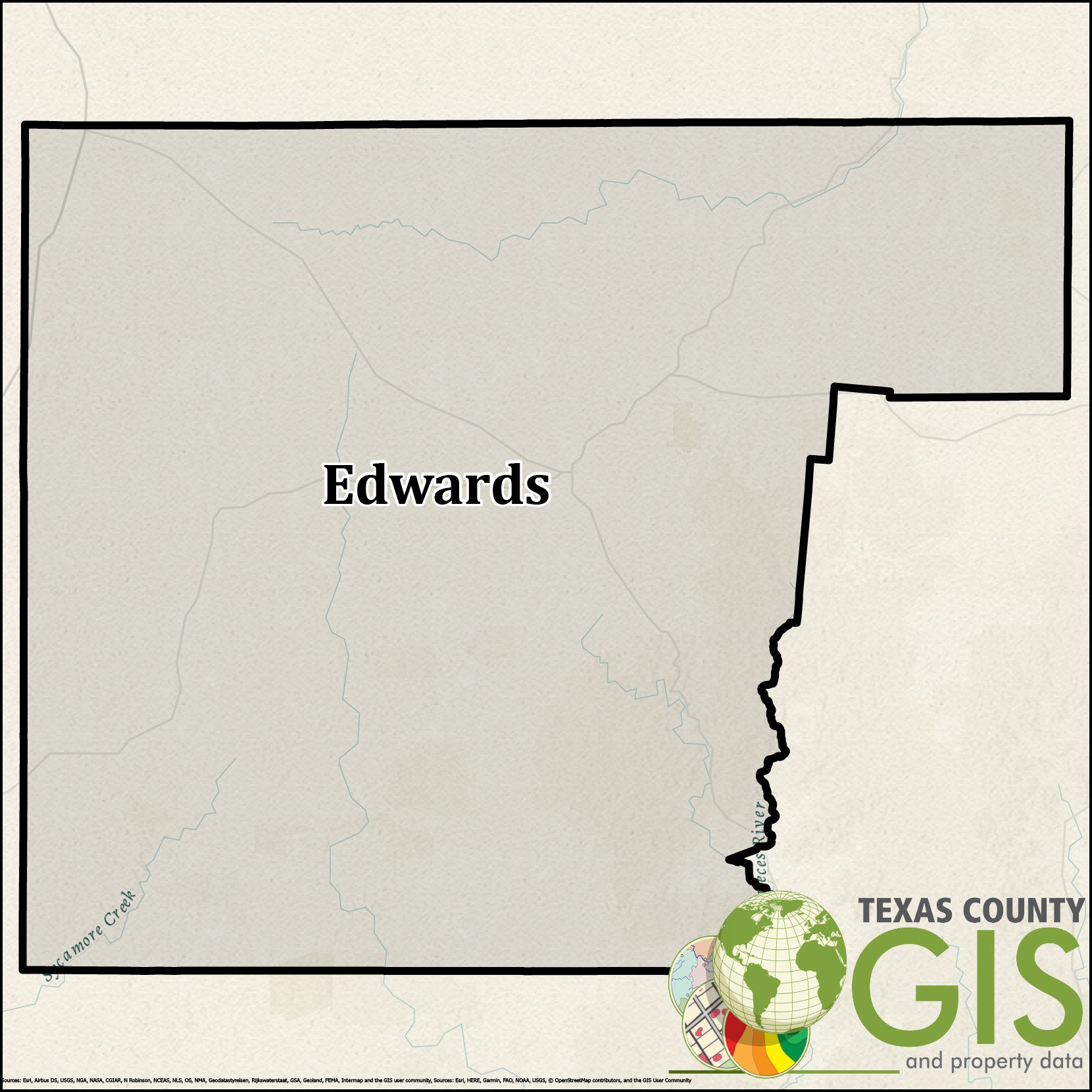 Edwards County GIS Shapefile and Property Data Texas County GIS Data