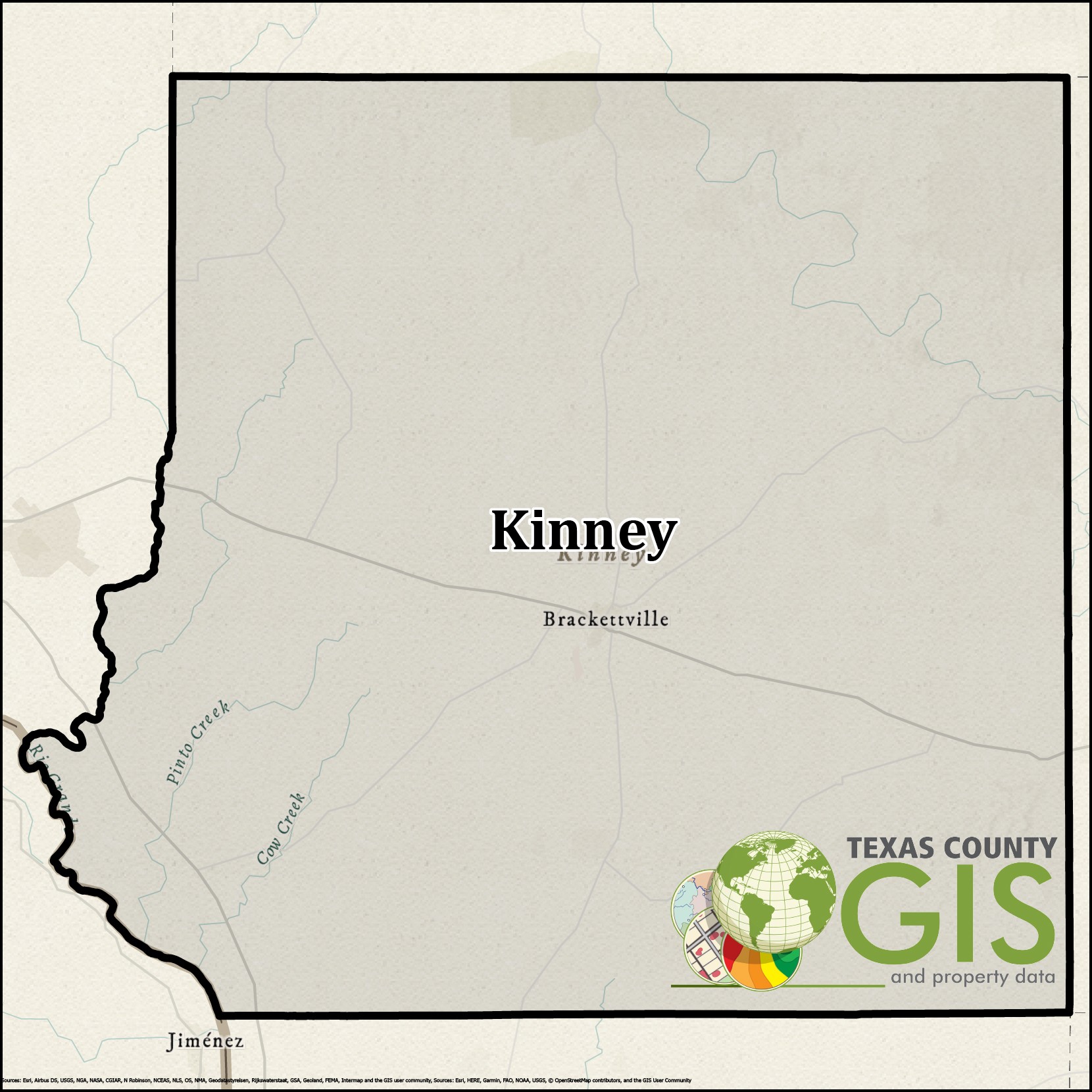 Kinney County GIS Shapefile and Property Data Texas County GIS Data