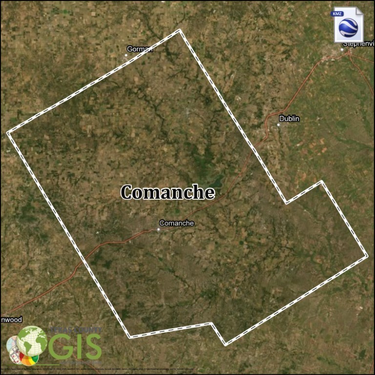 Comanche County KMZ and Property Data Texas County GIS Data