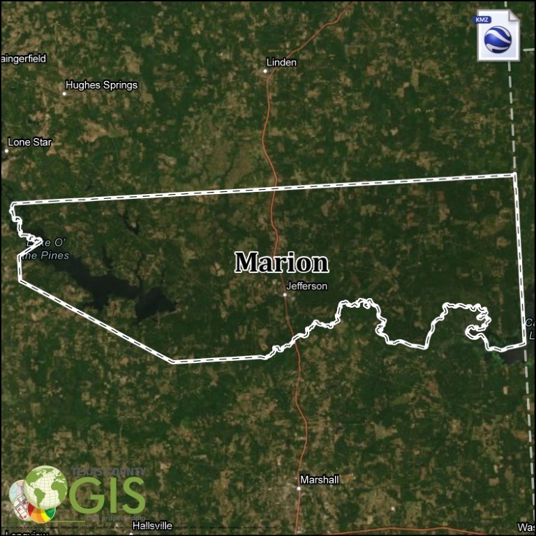 Marion County KMZ and Property Data Texas County GIS Data