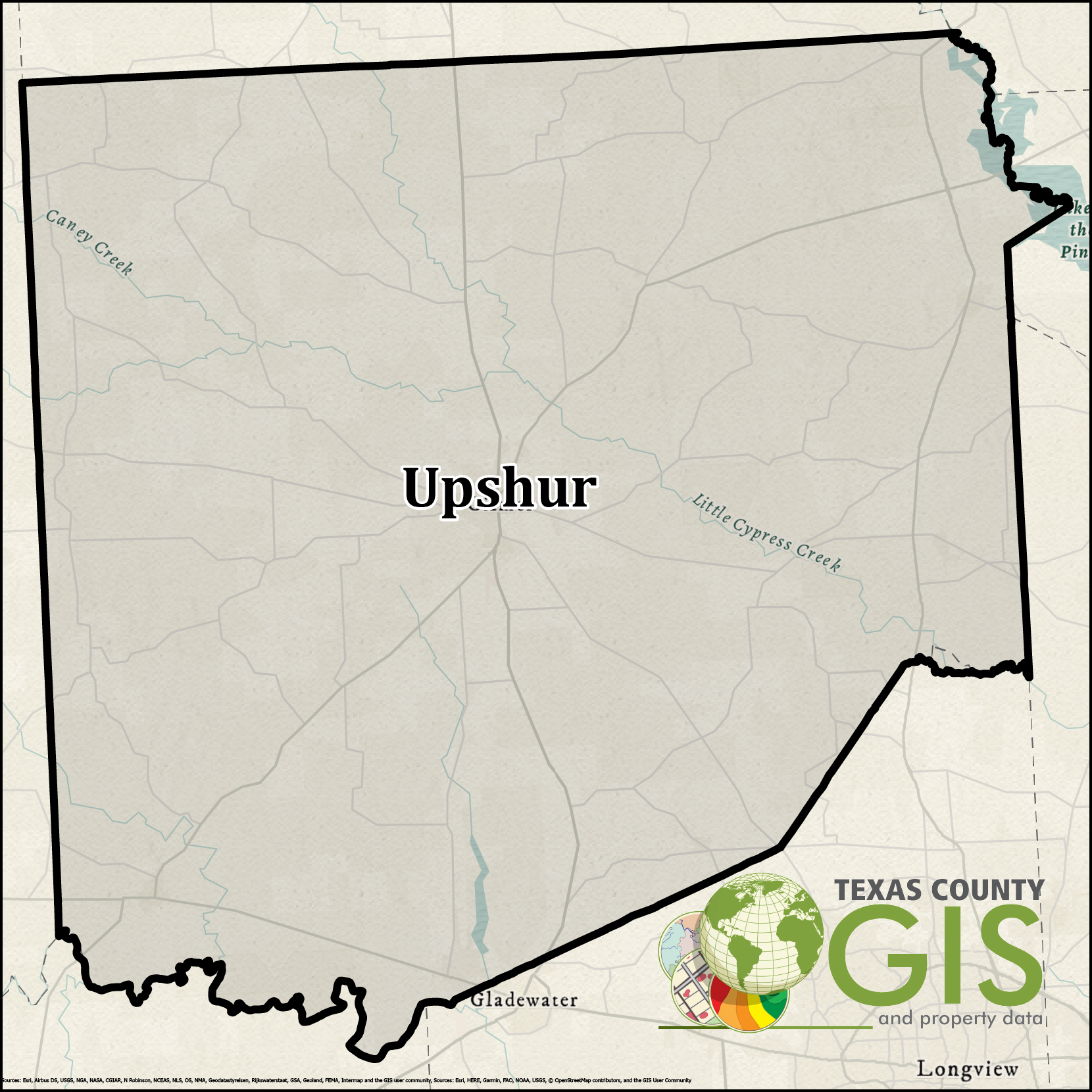 Upshur County GIS Shapefile and Property Data Texas County GIS Data