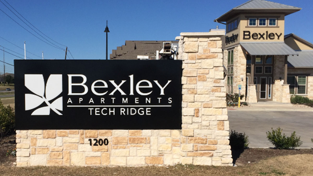 Bexley Apartments Texas Custom Signs
