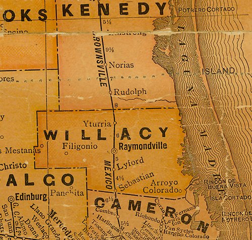 Willacy County Texas history, town list, vintage maps & more.