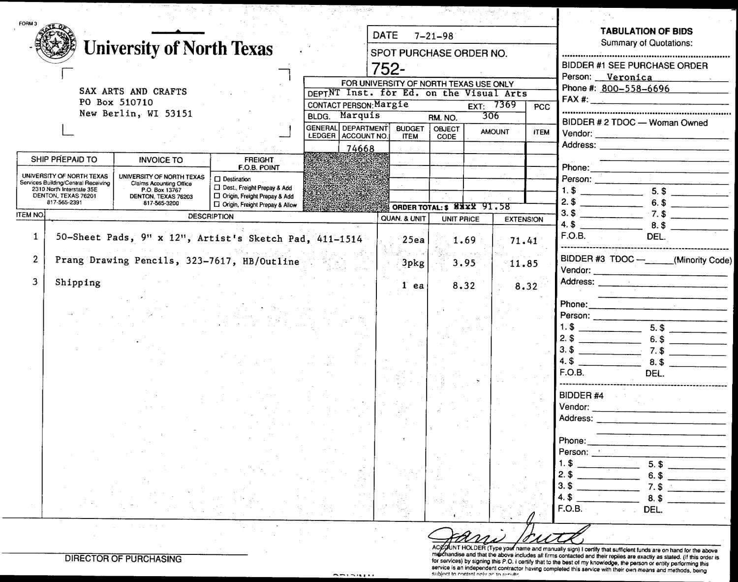 [NTIEVA invoice for Sax Arts and Crafts] The Portal to Texas History