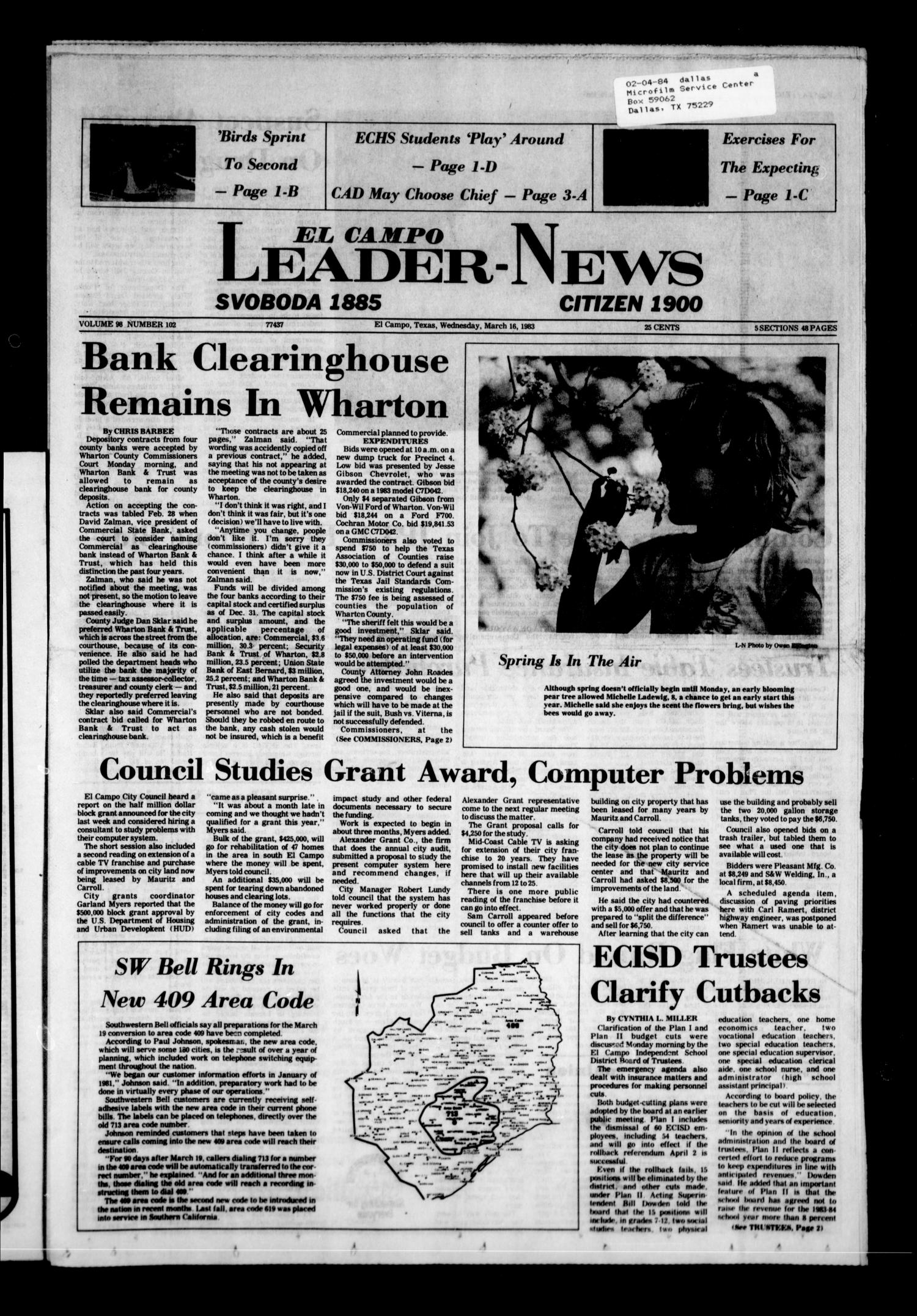El Campo LeaderNews (El Campo, Tex.), Vol. 98, No. 102, Ed. 1