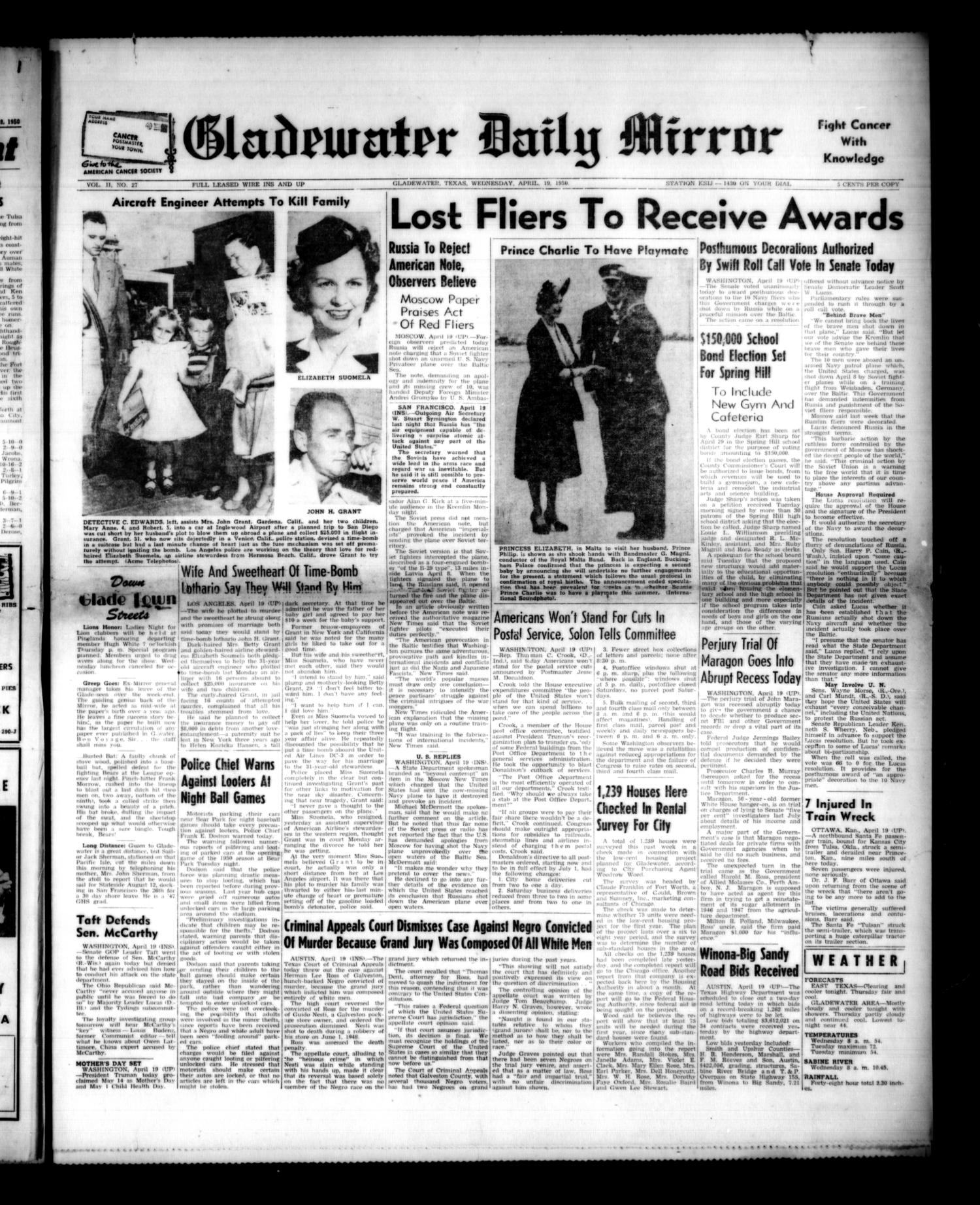 Gladewater Daily Mirror (Gladewater, Tex.), Vol. 2, No. 27, Ed. 1