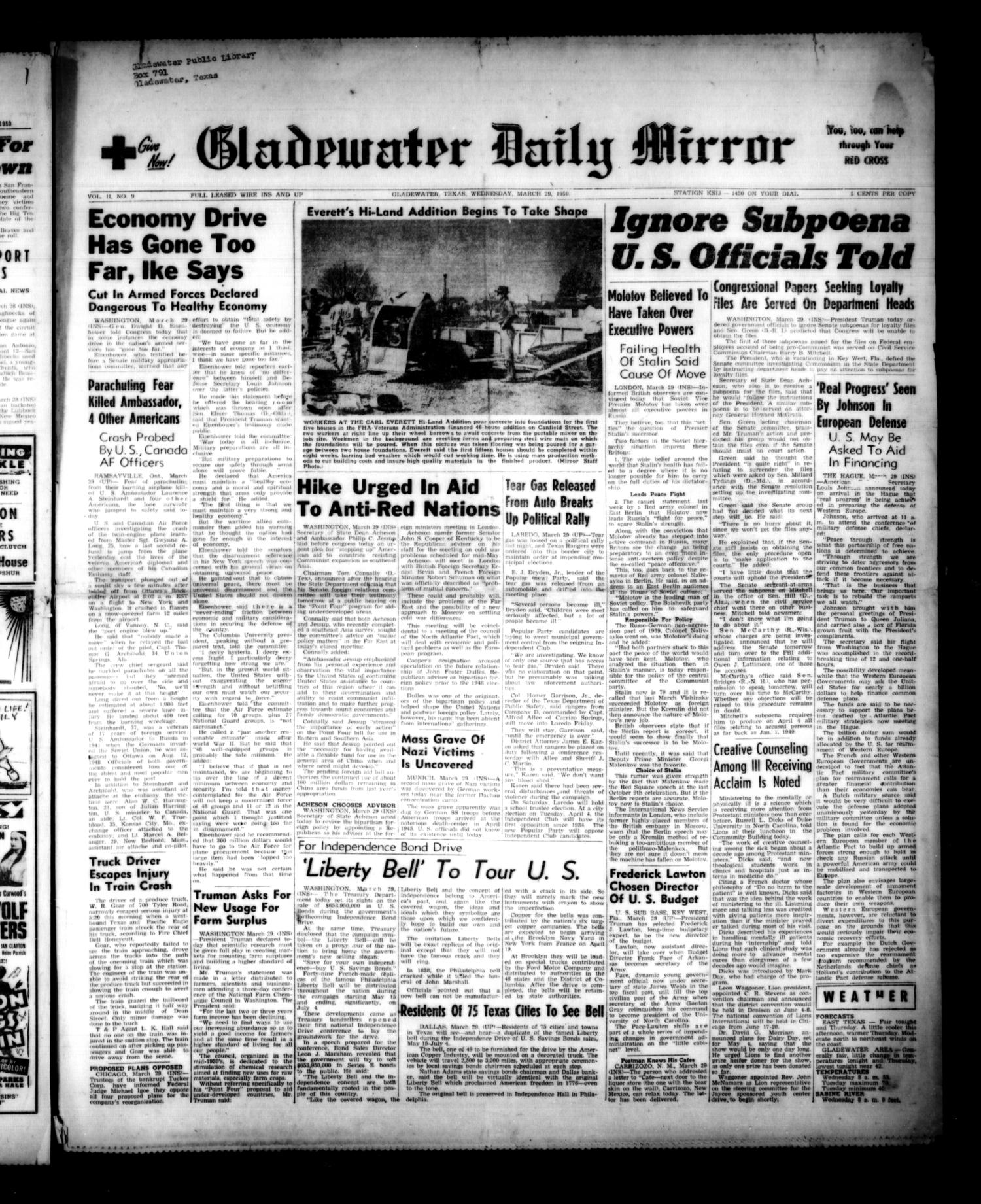 Gladewater Daily Mirror (Gladewater, Tex.), Vol. 2, No. 9, Ed. 1