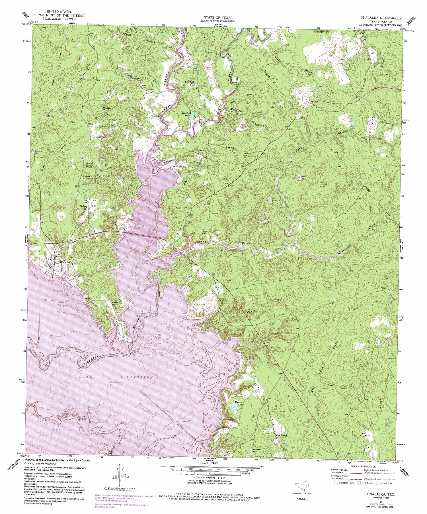 Onalaska Quadrangle The Portal to Texas History