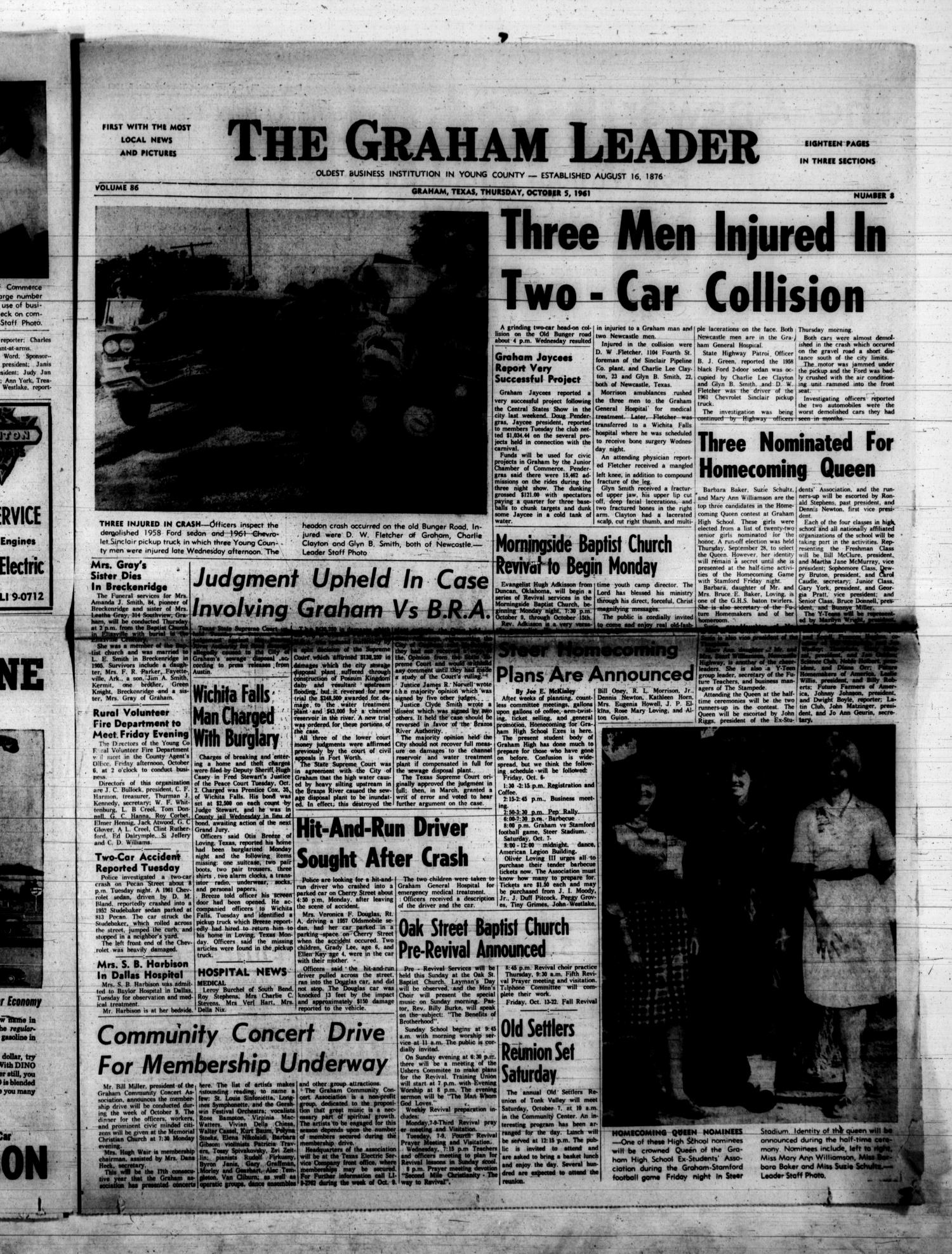 The Graham Leader (Graham, Tex.), Vol. 86, No. 8, Ed. 1 Thursday