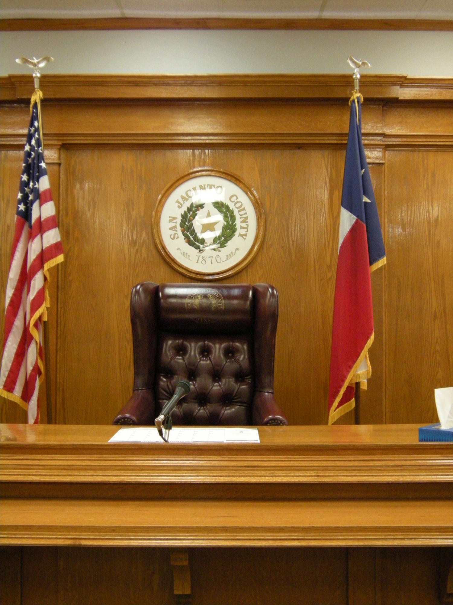 [Chair Behind Judge's Bench] The Portal to Texas History