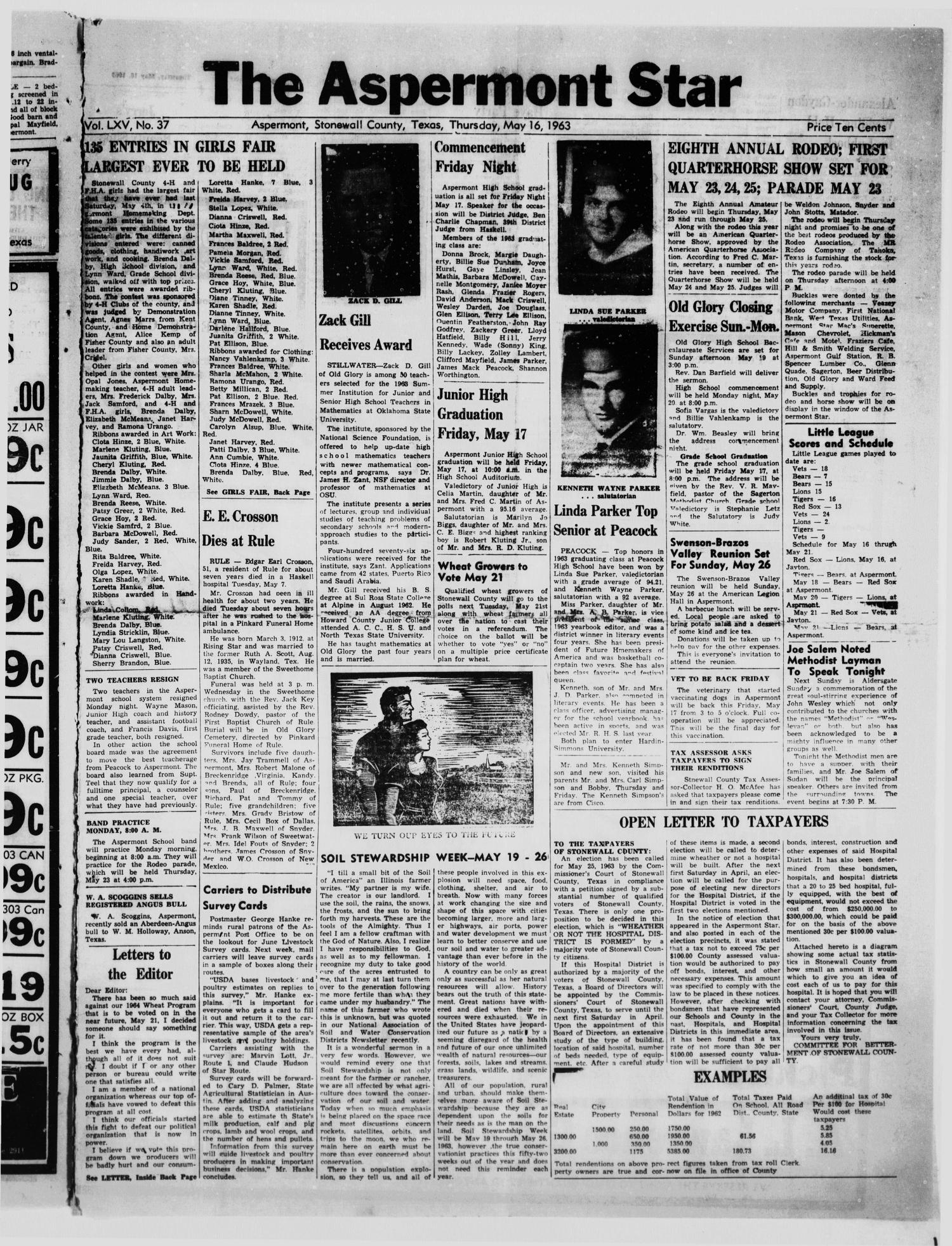 The Aspermont Star (Aspermont, Tex.), Vol. 65, No. 37, Ed. 1 Thursday