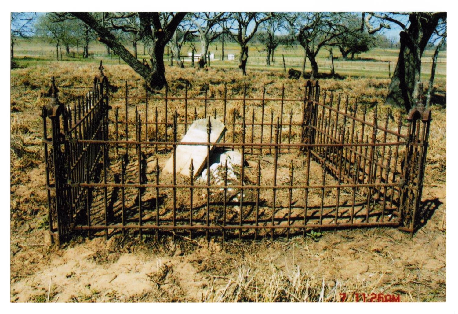[Wrought Iron Fence Around Grave] The Portal to Texas History
